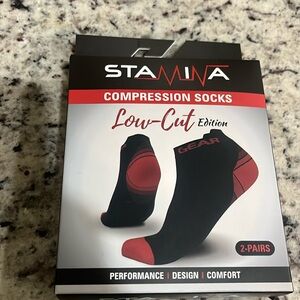 Stamina Compression Socks Low-Cut Edition 2 Pairs Performance Design Comfort